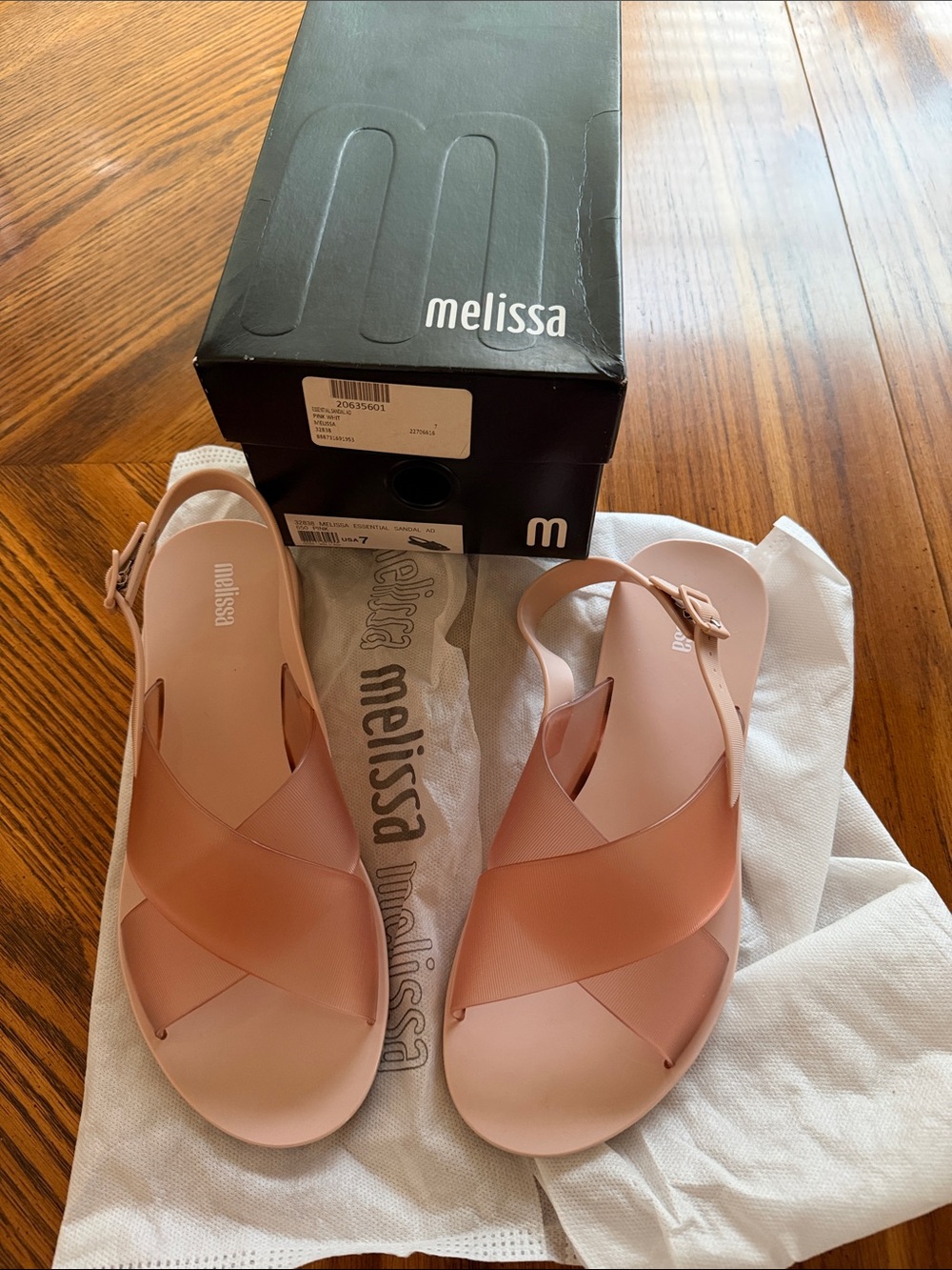 Melissa Women’s Blush Pink Crisscross Slingback Sandals